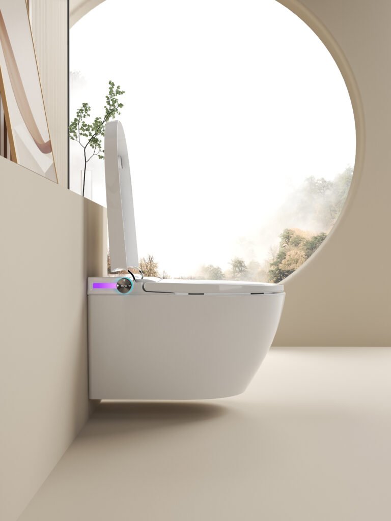 Slim hangtoilet Model Topline voor ouderen in badkamer