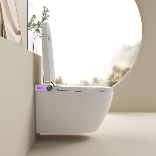 Slim hangtoilet Model Topline voor ouderen in badkamer