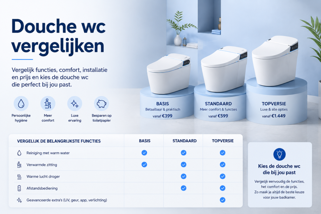 Douche wc vergelijken