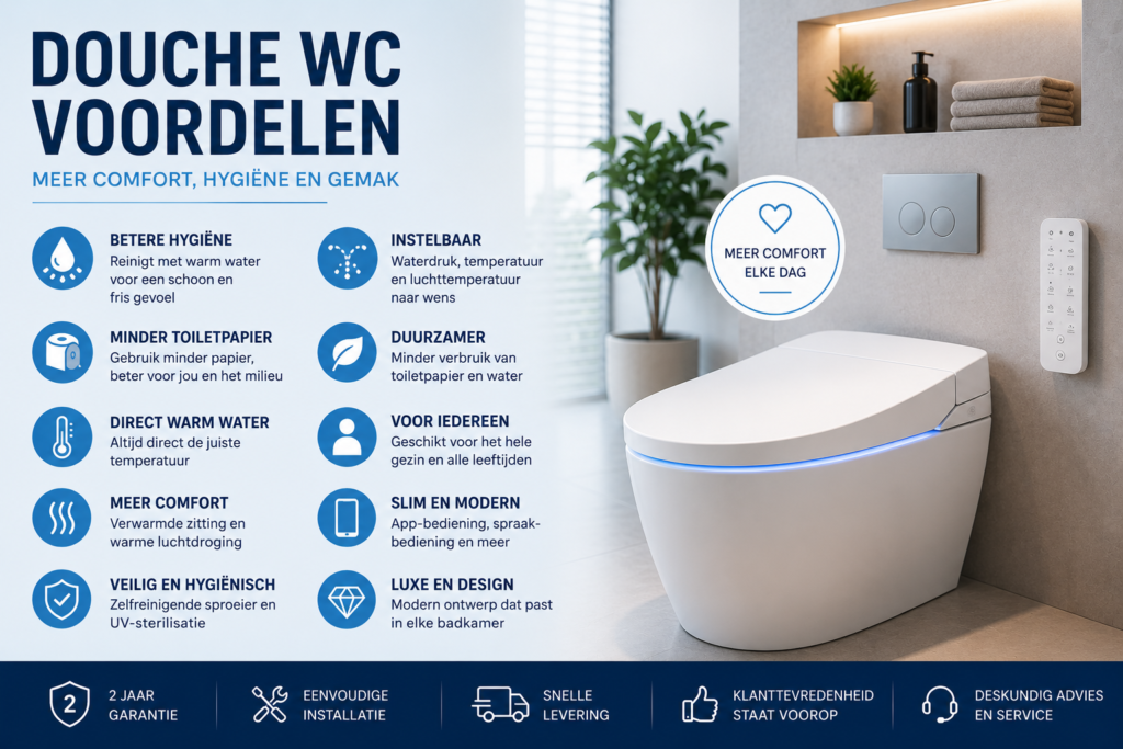 Douche wc voordelen