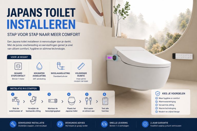 Japans toilet installeren