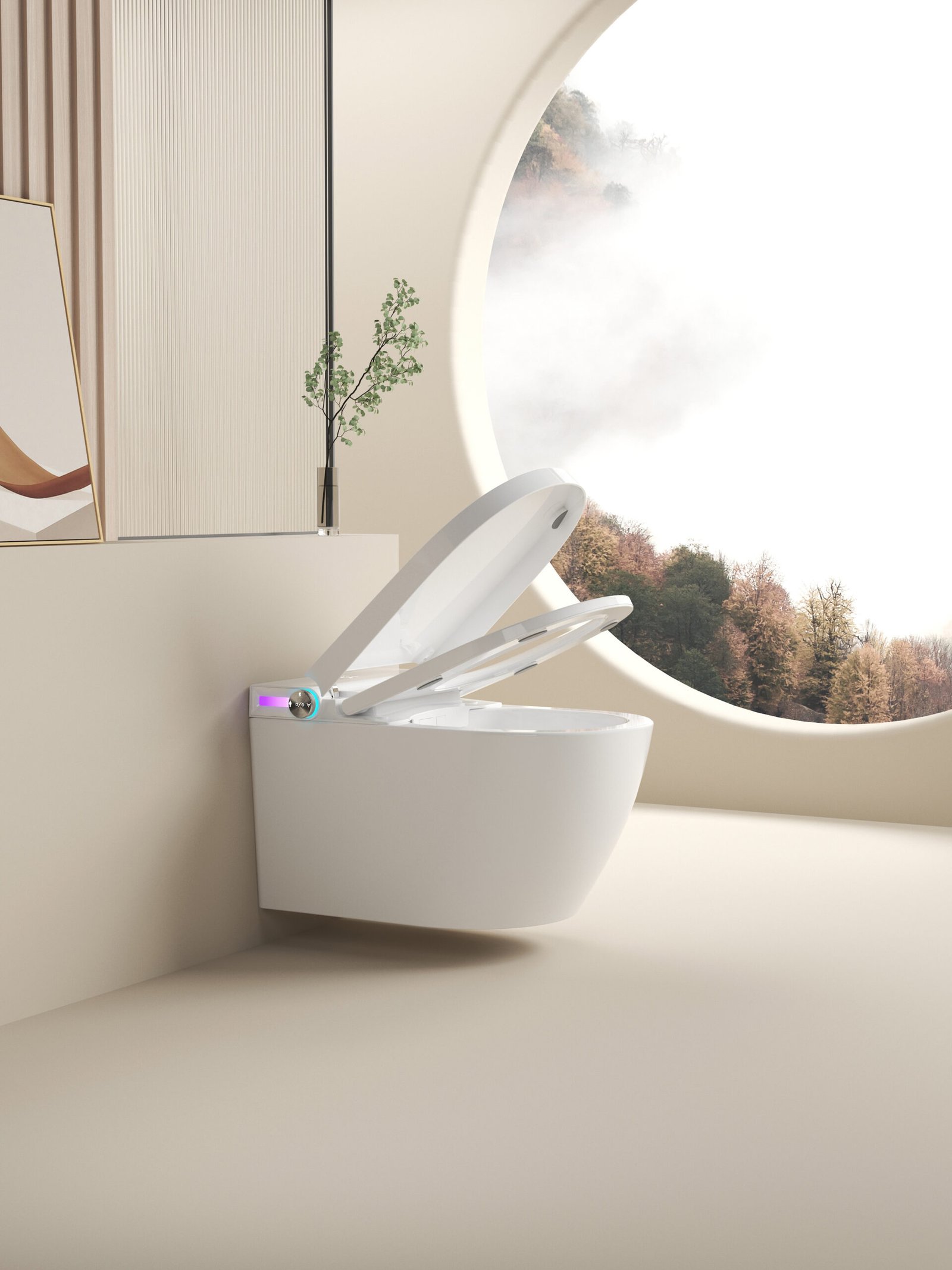 Slim toilet in een moderne badkamer